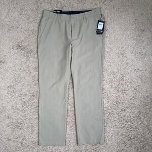 NEW Under Armour UA Drive Pants Mens 34x30 Beige Straight Leg Golf Performance